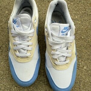 Nike Air Max White and Light Blue Sneakers